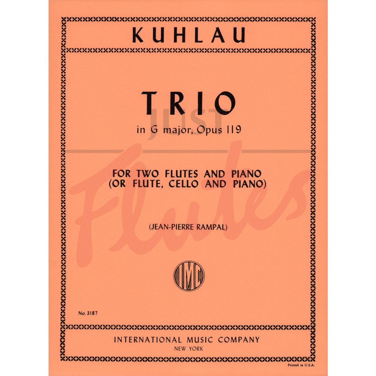 Trio in G major for Two Flutes (or Flute and Cello) and Piano