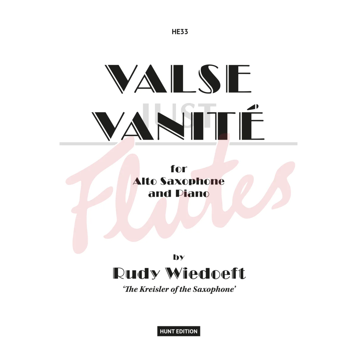 Valse Vanité for Alto Saxophone and Piano