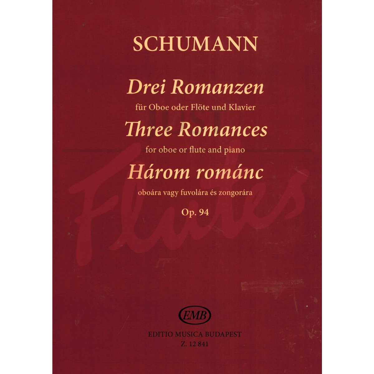 Three Romances for Flute and Piano