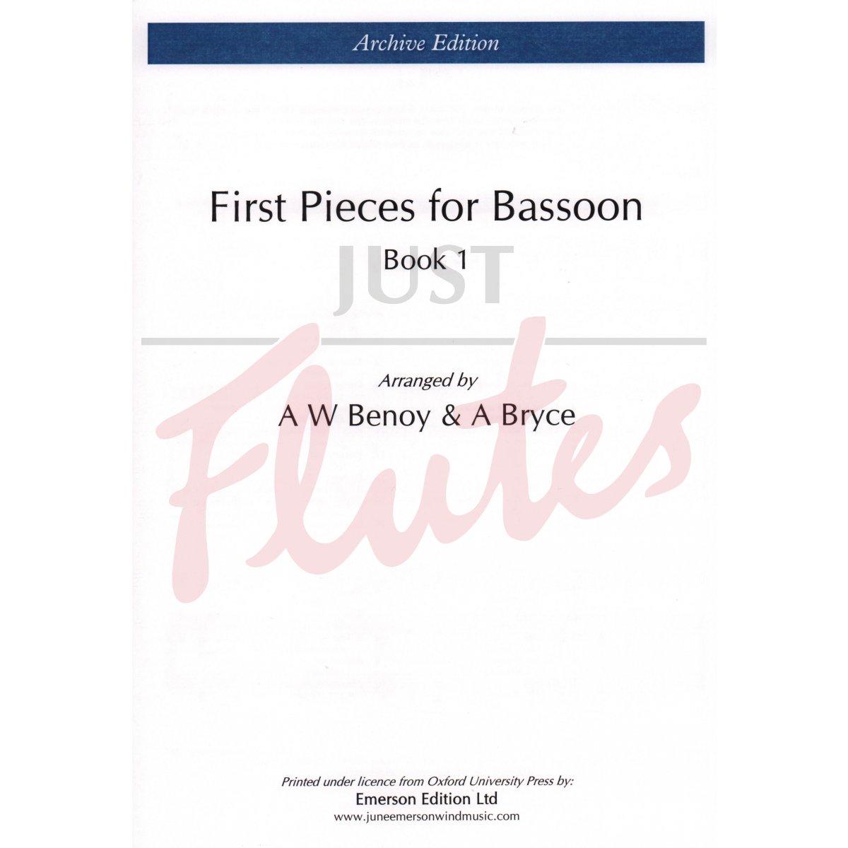 First Pieces for Bassoon with Piano Accompaniment, Book 1