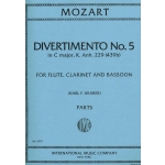 Image links to product page for Divertimento No.5 in C major for Flute, Clarinet and Bassoon, K. Anh. 229 (439b)