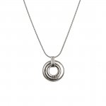 Image links to product page for Ellen Burr Sterling Silver Contemporary Flute Open Hole Key Pendant