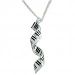 Image links to product page for Music Gifts Silver-Plated Spiral Keyboard Pendant
