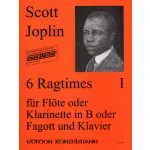 Image links to product page for 6 Ragtimes for Flute/Clarinet and Piano, Vol 1