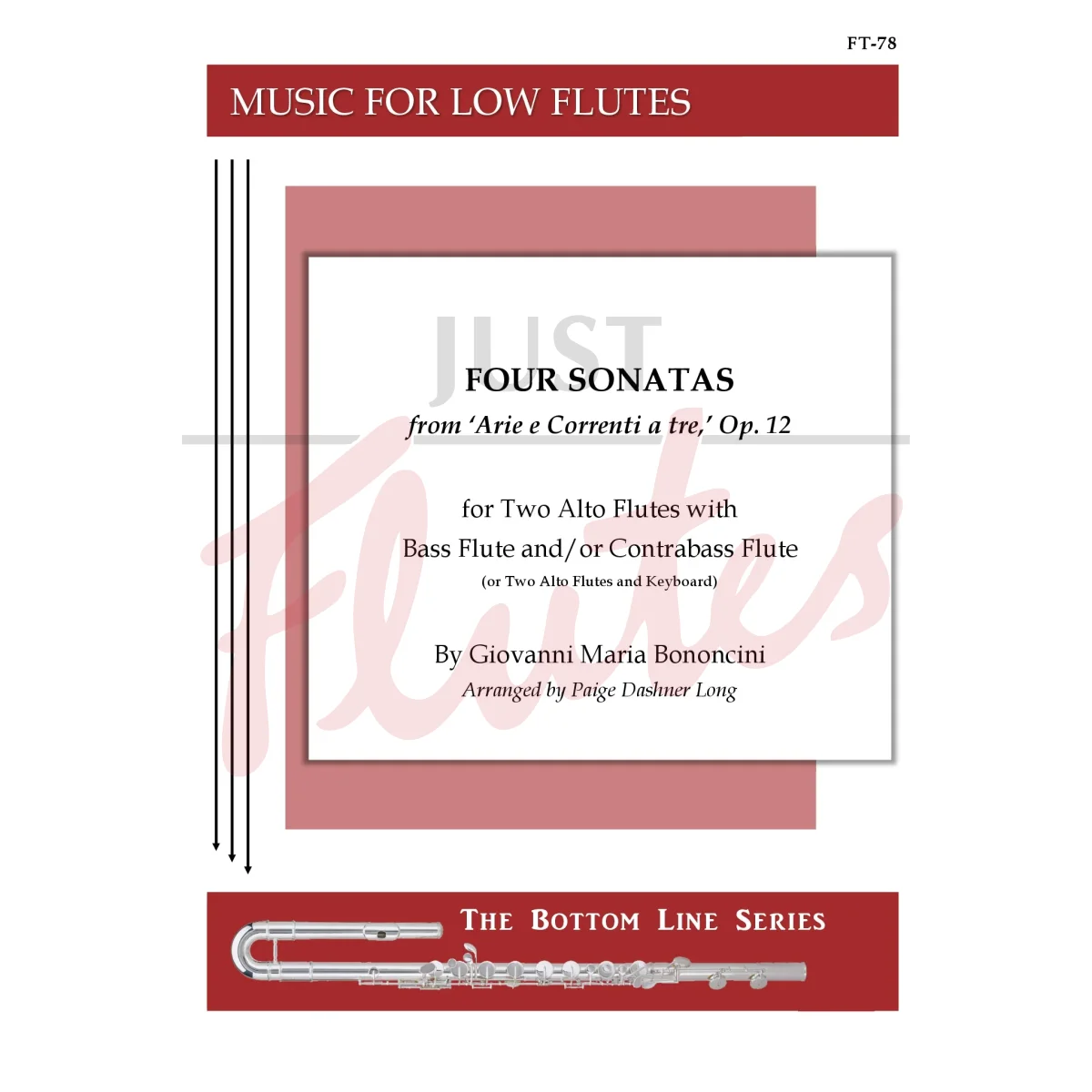 Four Sonatas from &#039;Arie e Correnti a tre&#039; for Two Alto Flutes with Bass Flute and/or Contrabass Flute