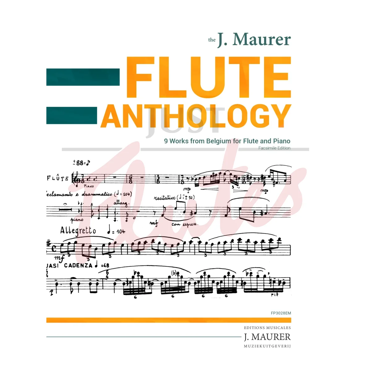 The J. Maurer Flute Anthology: 9 Works from Belgium for Flute and Piano