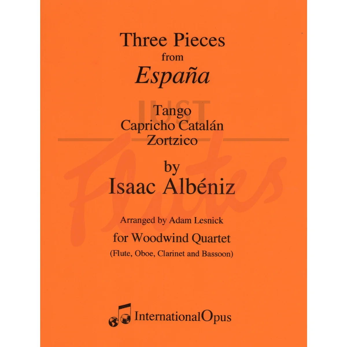 Three Pieces from España for Wind Quartet