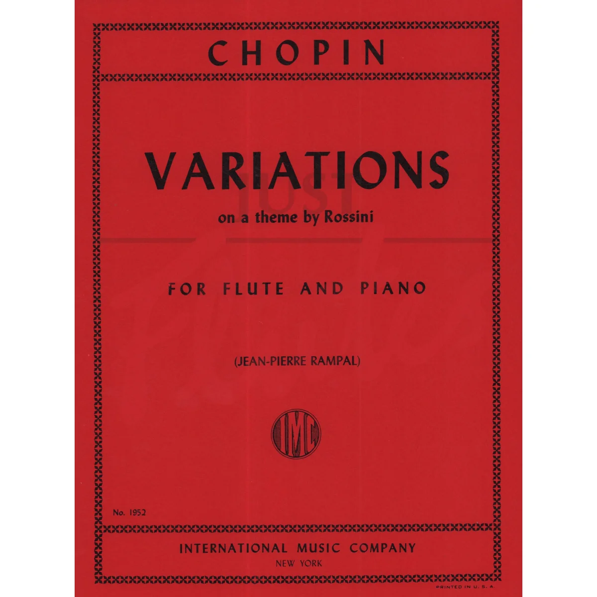 Variations on a Theme by Rossini for Flute and Piano