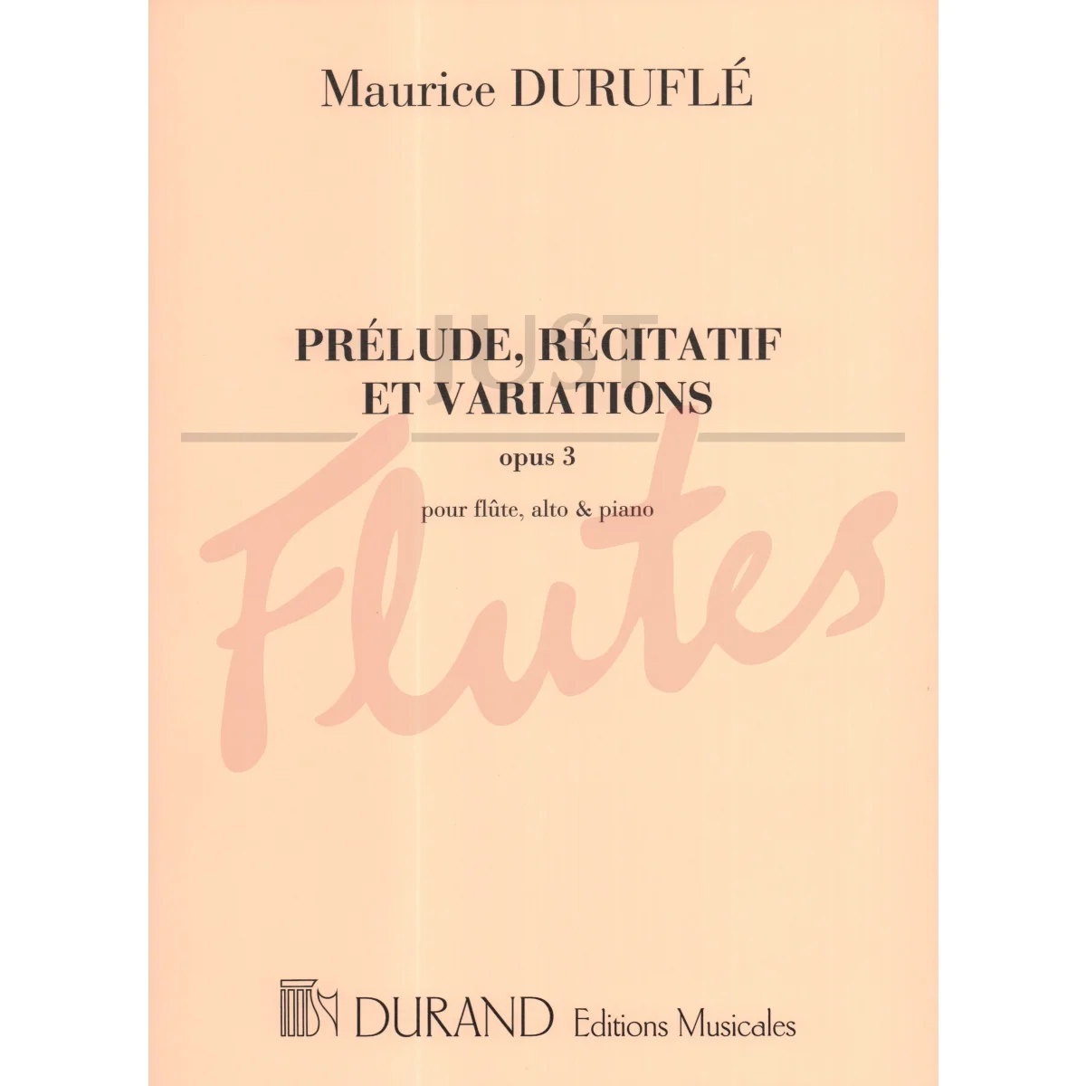 Prélude, Récitatif et Variations for Flute, Viola and Piano