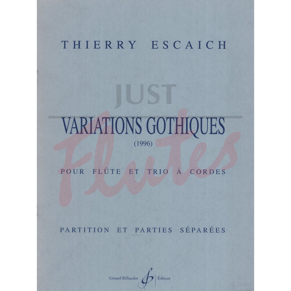 Variations Gothiques for Flute and String Trio