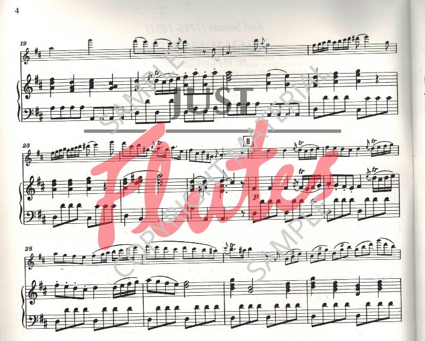 Carl Stamitz Flute Concerto in D major. Just Flutes, London