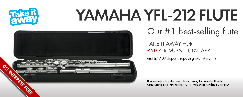 Yamaha YFL-212 Flute. 0% Interest.