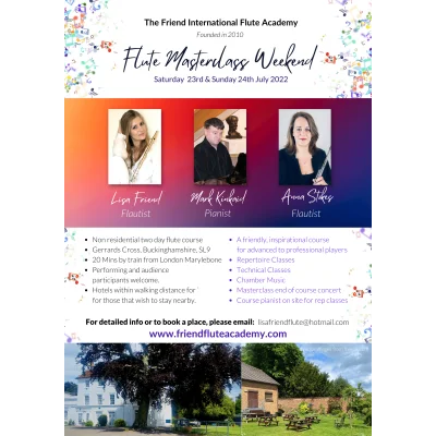 The Friend International Flute Academy - Masterclass Weekend July 2022