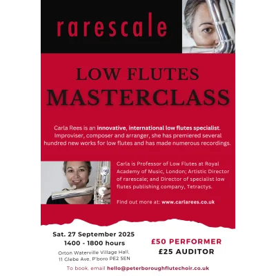 Low flute masterclass with Carla Rees