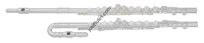 Straight flute alongside a Curved flute