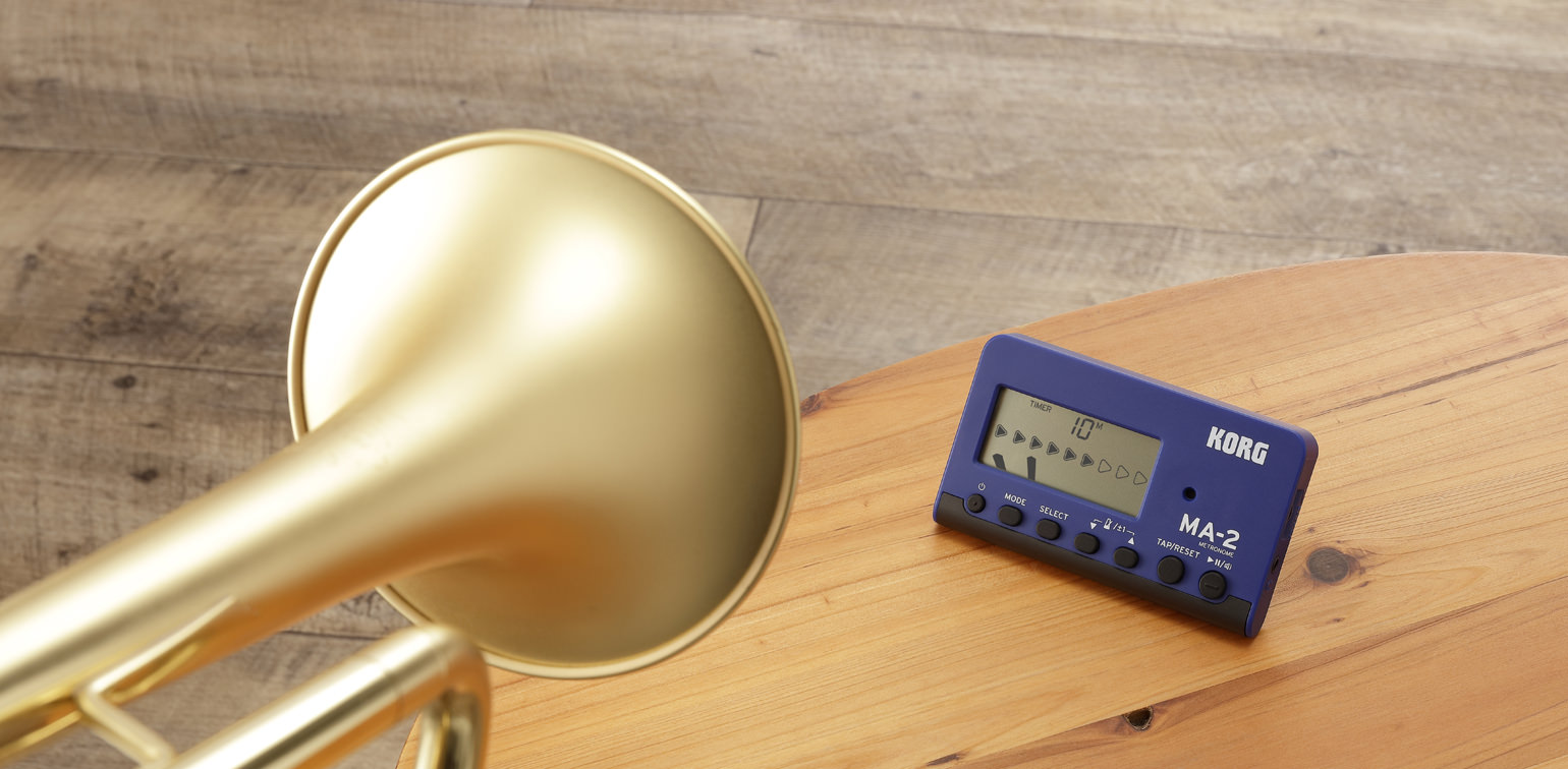 Metronome standing on a table