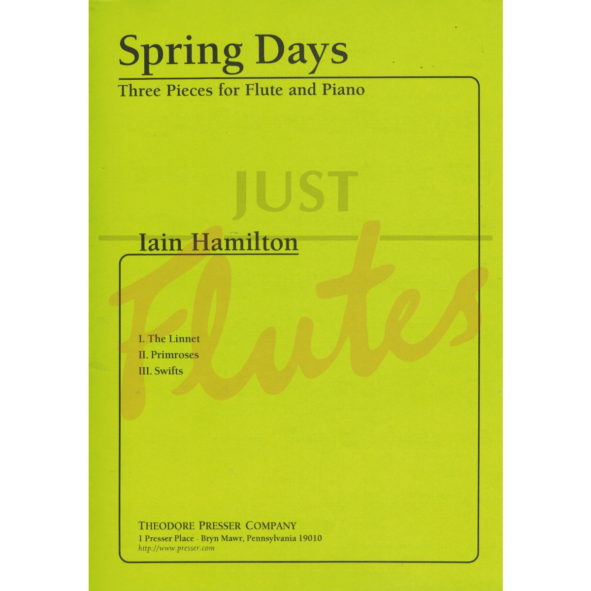 Spring Days: 3 Pieces for Flute and Piano