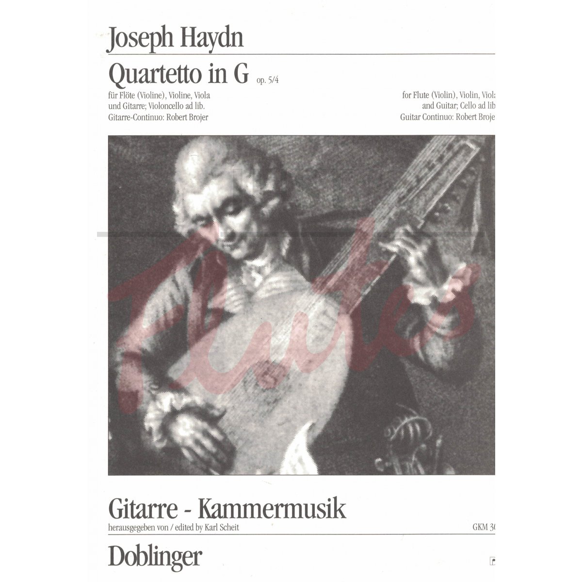 Quartet in G for Flute, Violin, Viola and Guitar (Cello ad lib.)