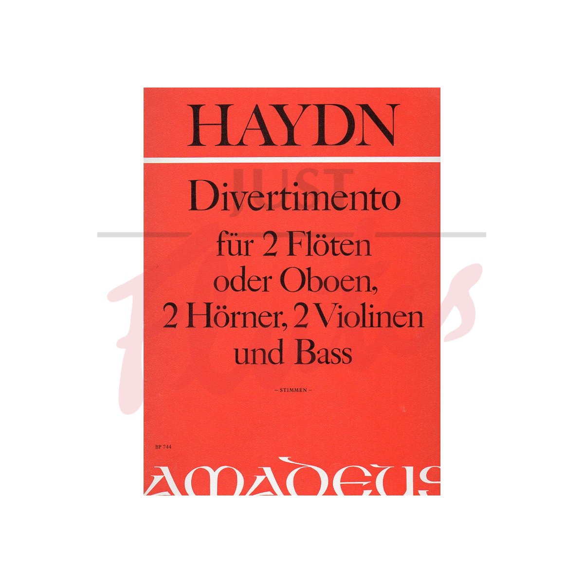 Divertimento in D major for Two Flutes, Two Horns, 2 Violins and Bass