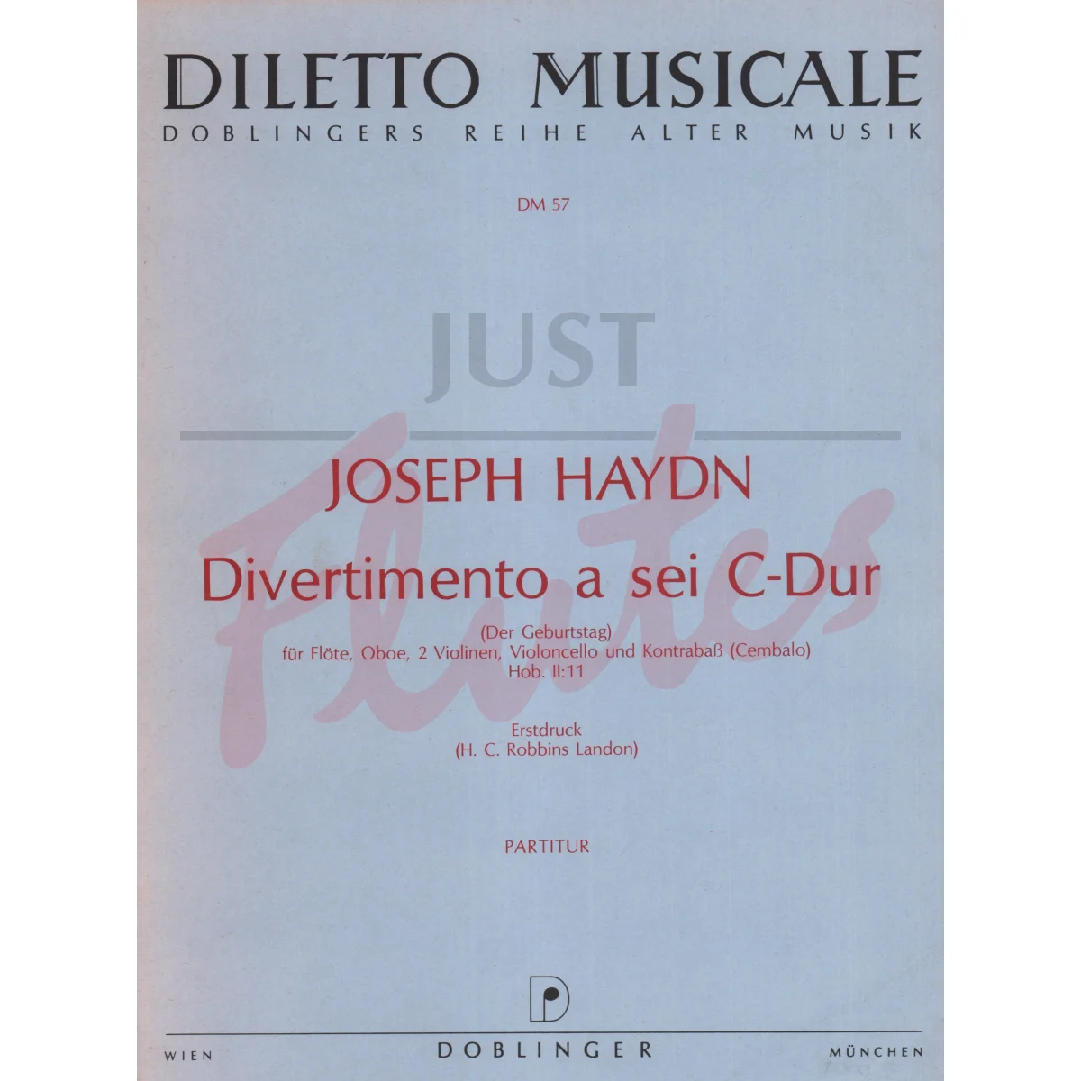 Divertimento in C major &quot;The Birthday&quot; for Flute, Oboe, Two Violins, Cello and Bass