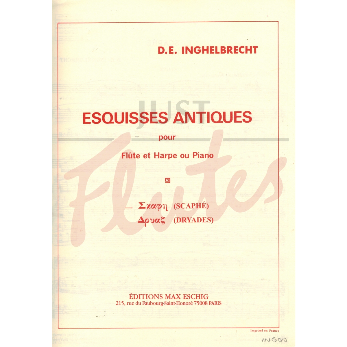 Esquisses Antiques No 1: Scaphé 