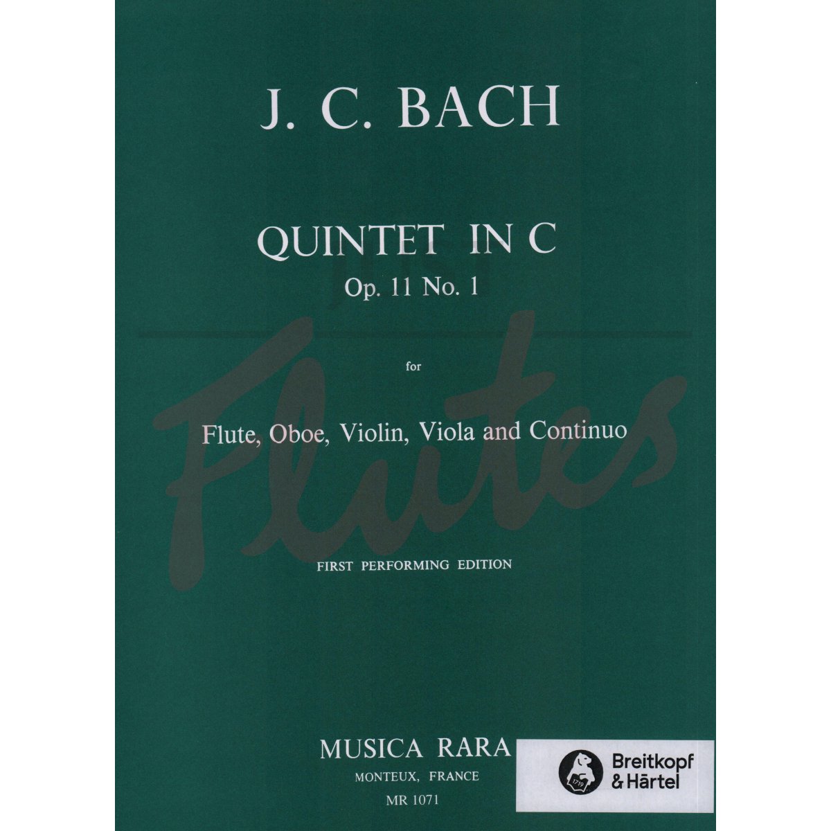 Quintet in C for Flute, Oboe, Violin, Viola and Continuo