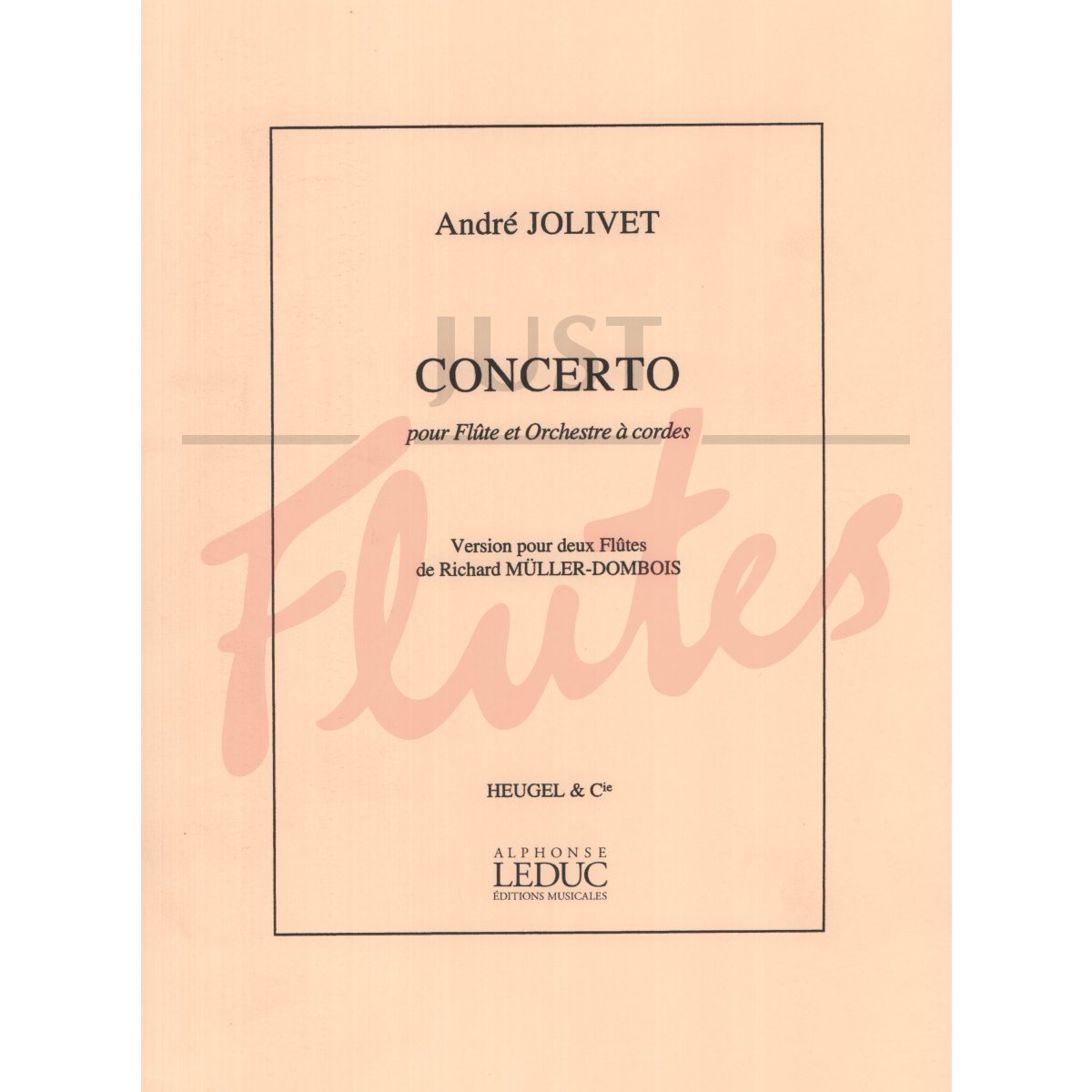 Concerto for Flute and Orchestra, arranged for Two Flutes 