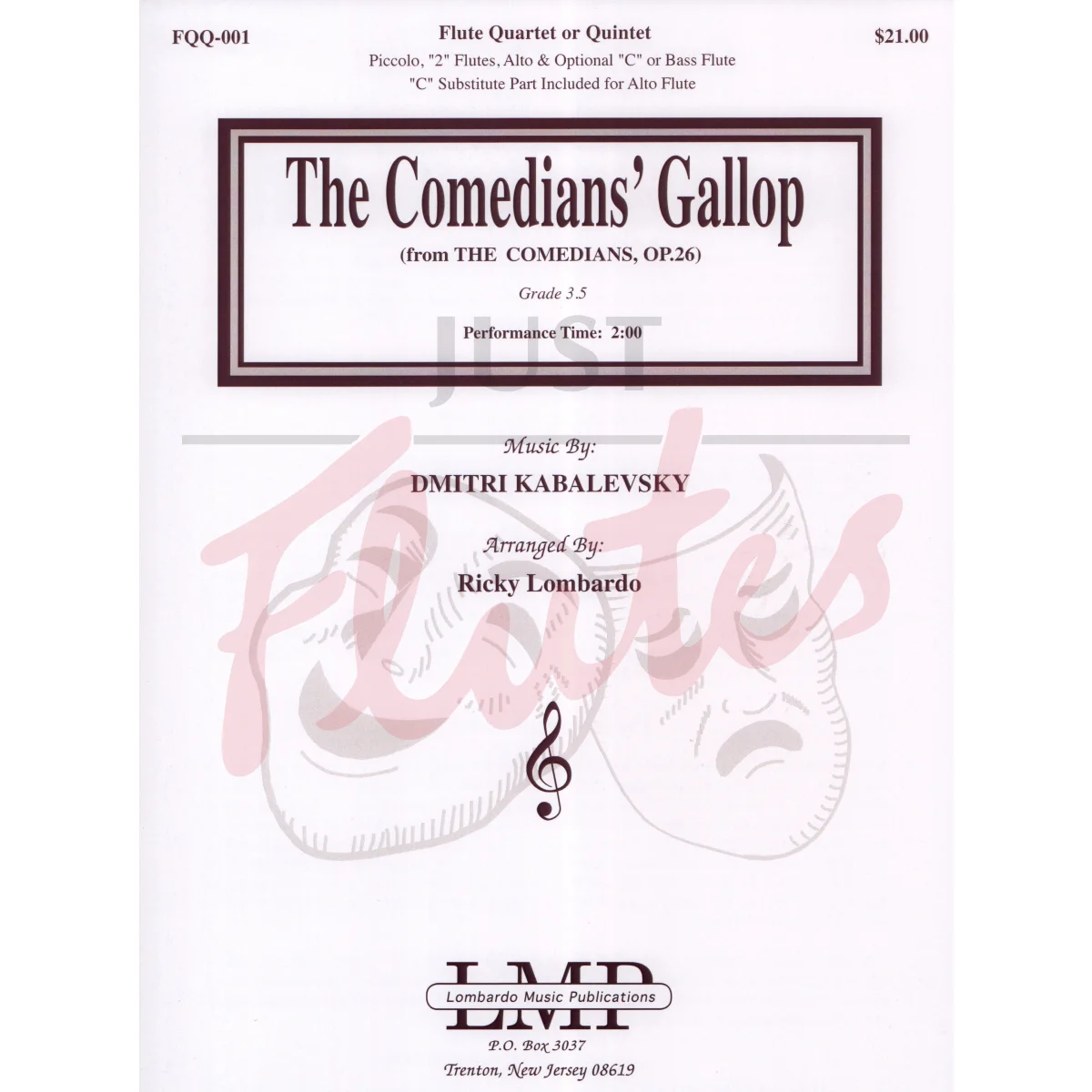 Comedians&#039; Gallop for Four or Five Flutes