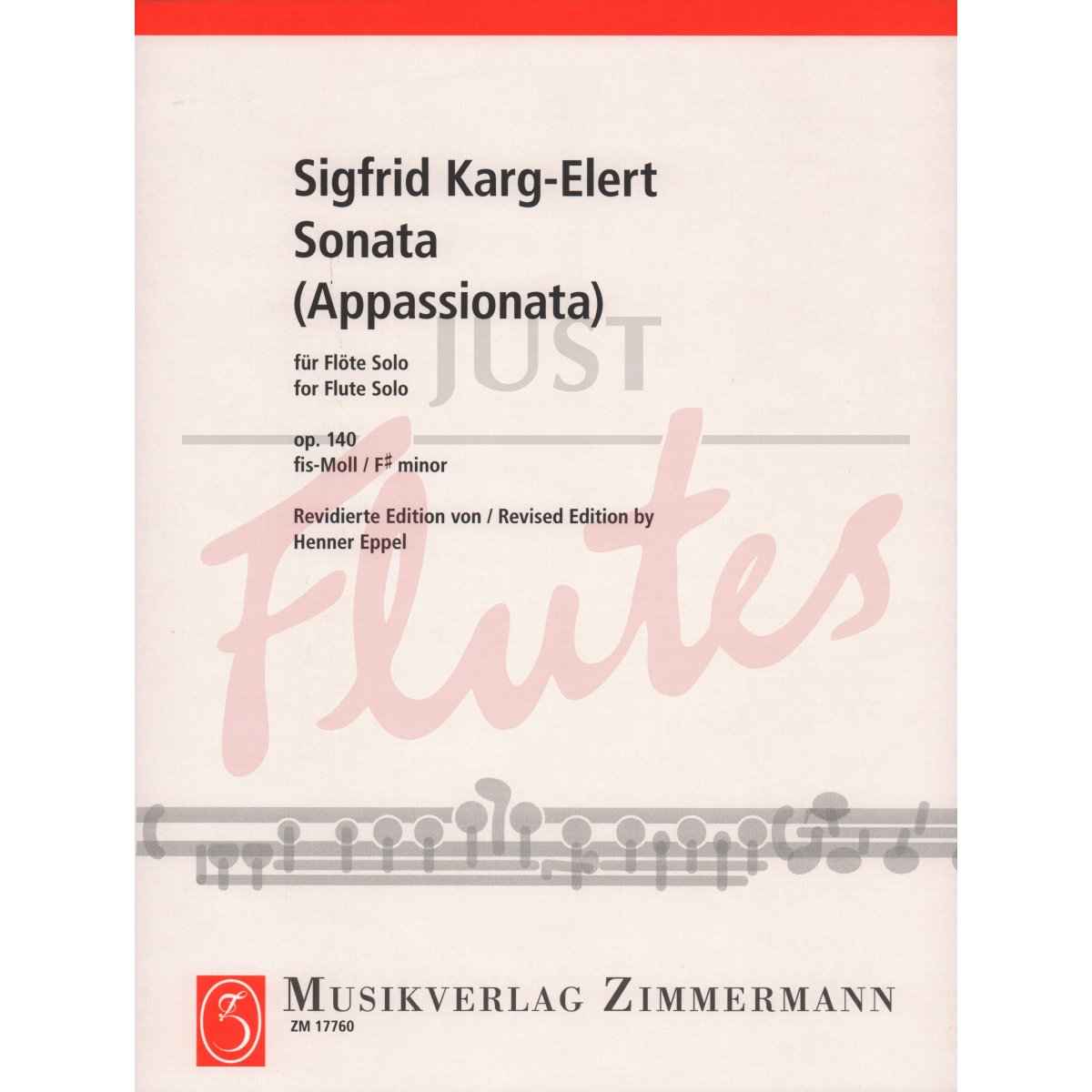 Sonata (Appassionata) in F# minor for Solo Flute