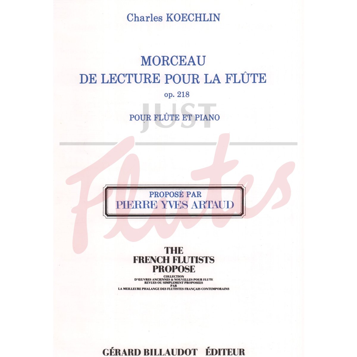Morceau de Lecture for Flute and Piano 