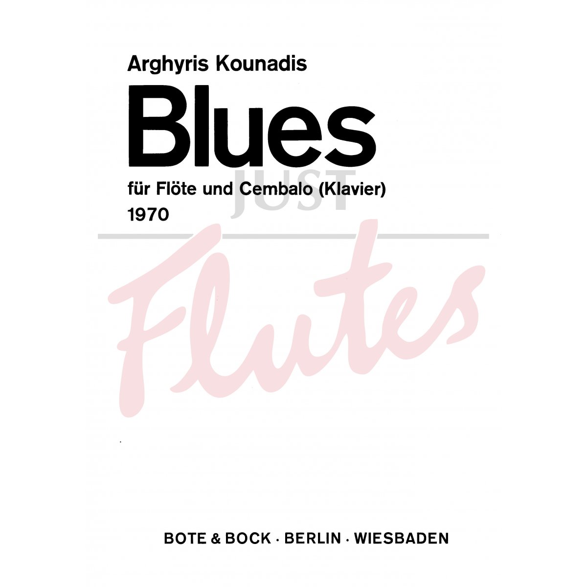 Blues for Flute and Harpsichord/Piano