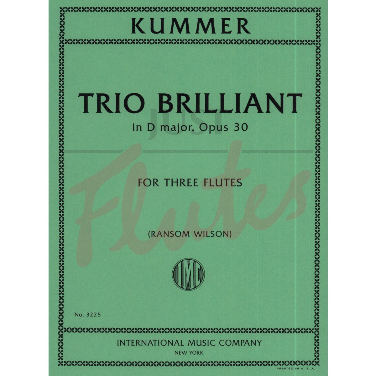 Trio Brilliant in D major for Three Flutes