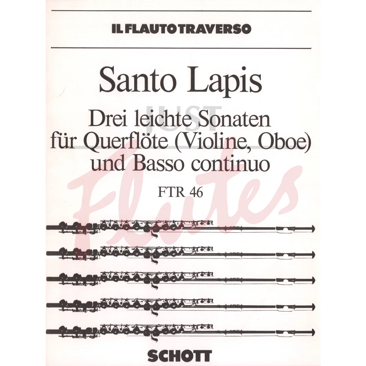 Three Easy Sonatas from Opus 1 for Flute (or Violin or Oboe) and Basso Continuo