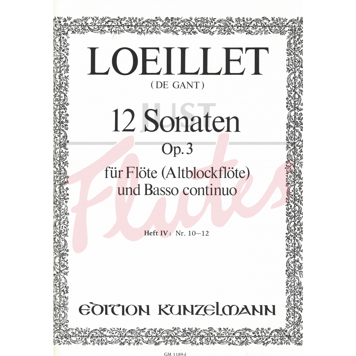12 Sonatas Op.3, Vol 4 Nos 10-12