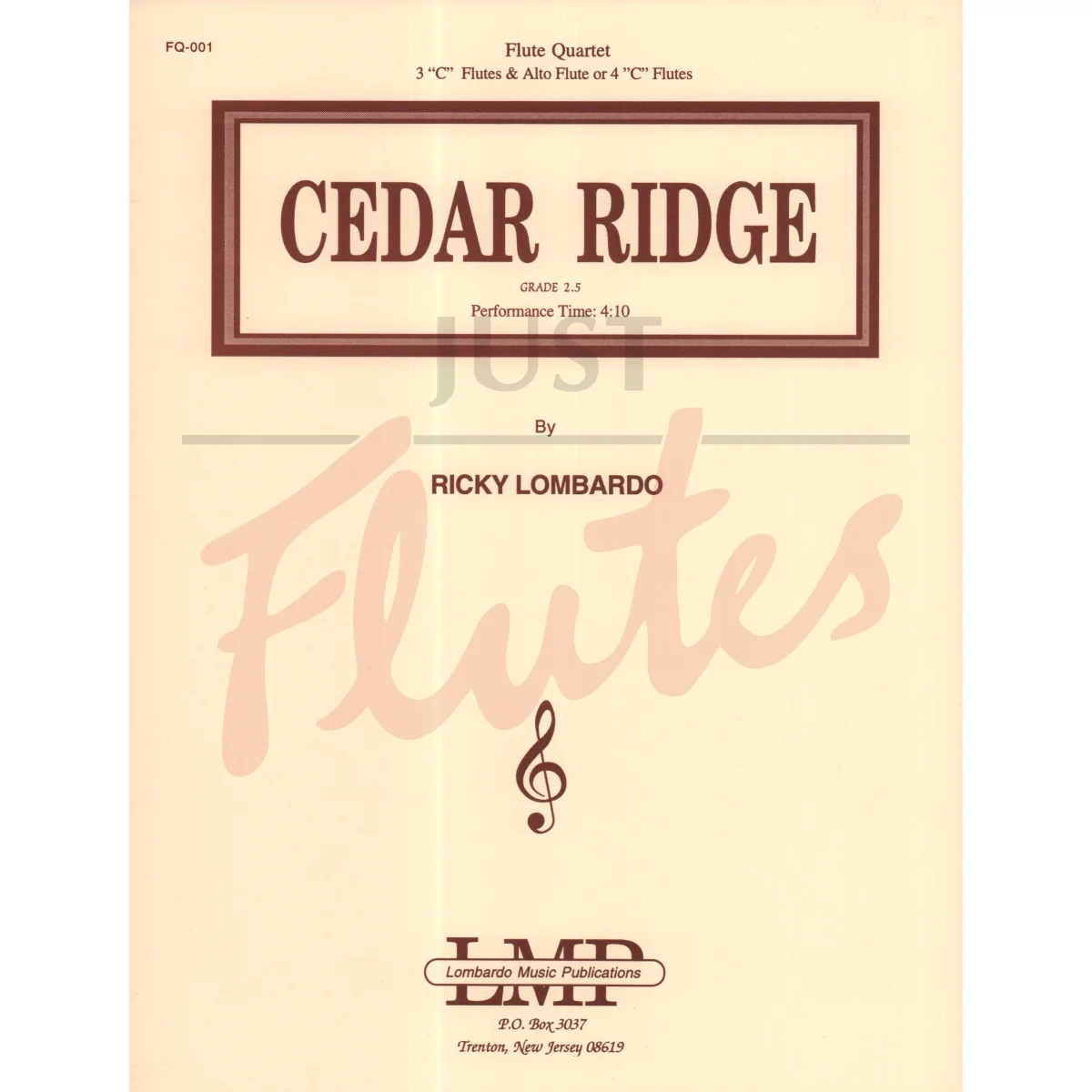 Cedar Ridge for Flute Quartet