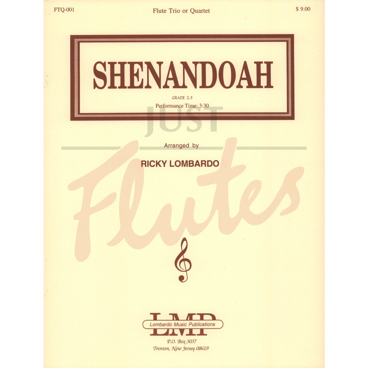 Shenandoah for Flute Trio or Quartet