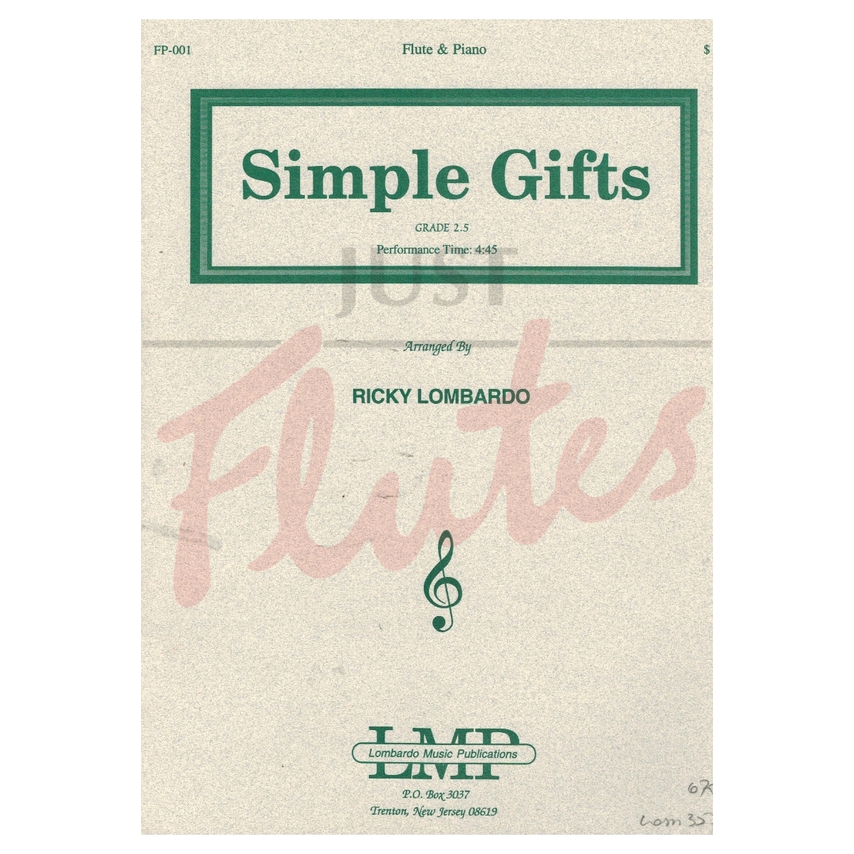 Simple Gifts arranged for Flute and Piano