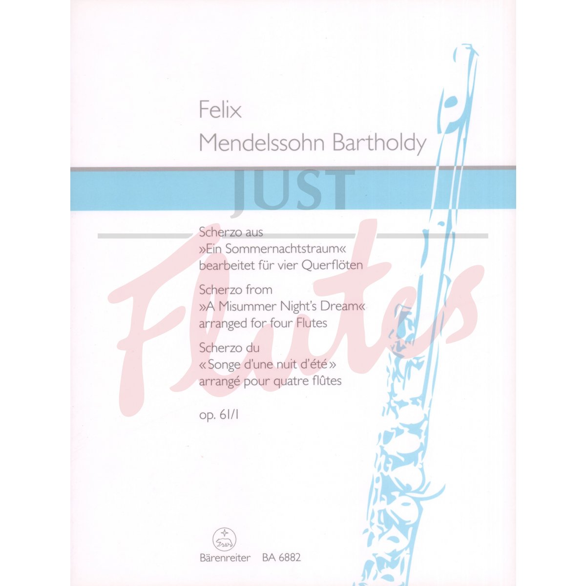Scherzo from A Midsummer Night&#039;s Dream for Four Flutes