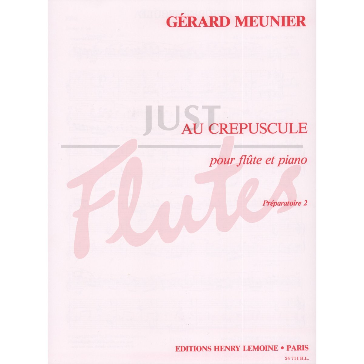 Au Crépuscule for Flute and Piano