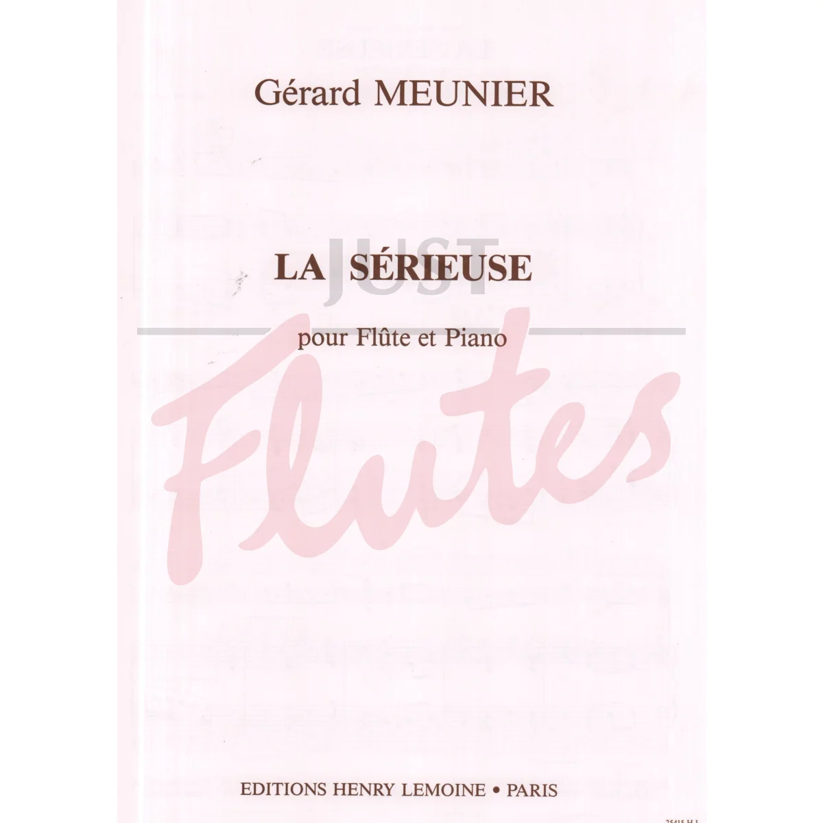 La Sérieuse for Flute and Piano