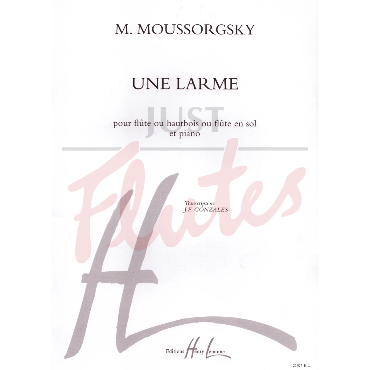 Une Larme for Flute or Oboe or Alto Flute and Piano