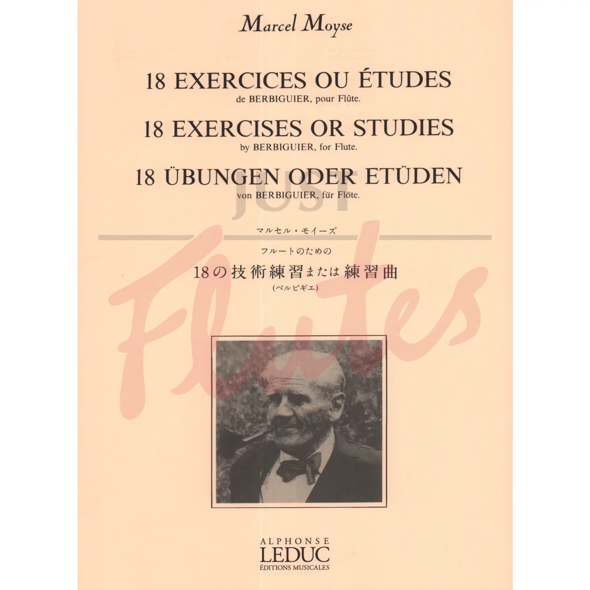 18 Exercices or Studies by Berbiguier for Flute