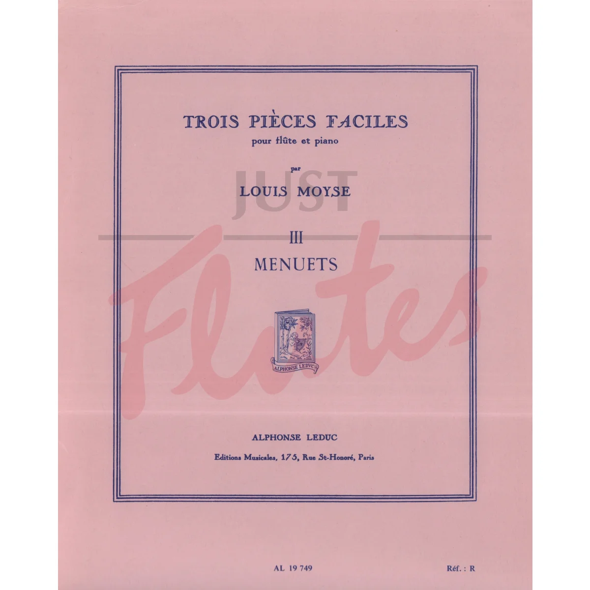 3 Easy Pieces for Flute and Piano: No. 3 Menuet