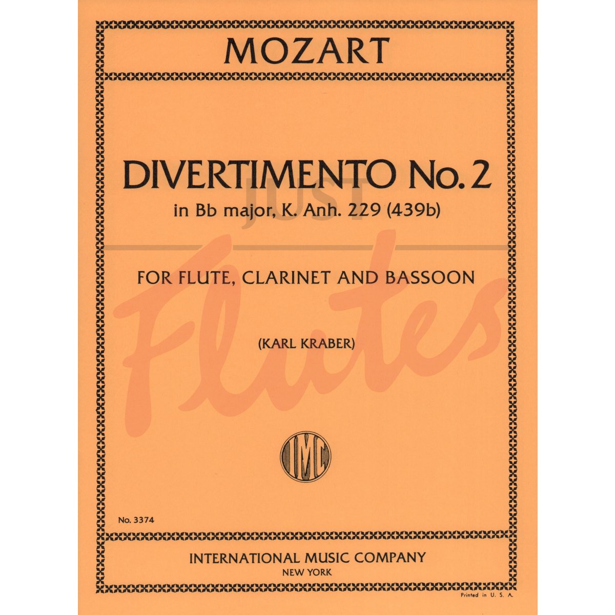 Divertimento No.2 in Bb major for Flute, Clarinet and Bassoon
