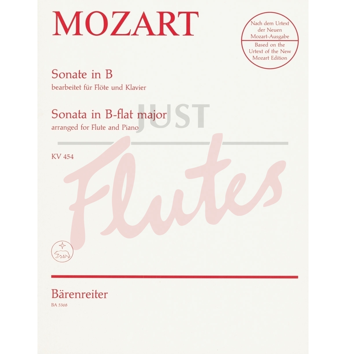 Sonata in B flat major for Flute and Piano