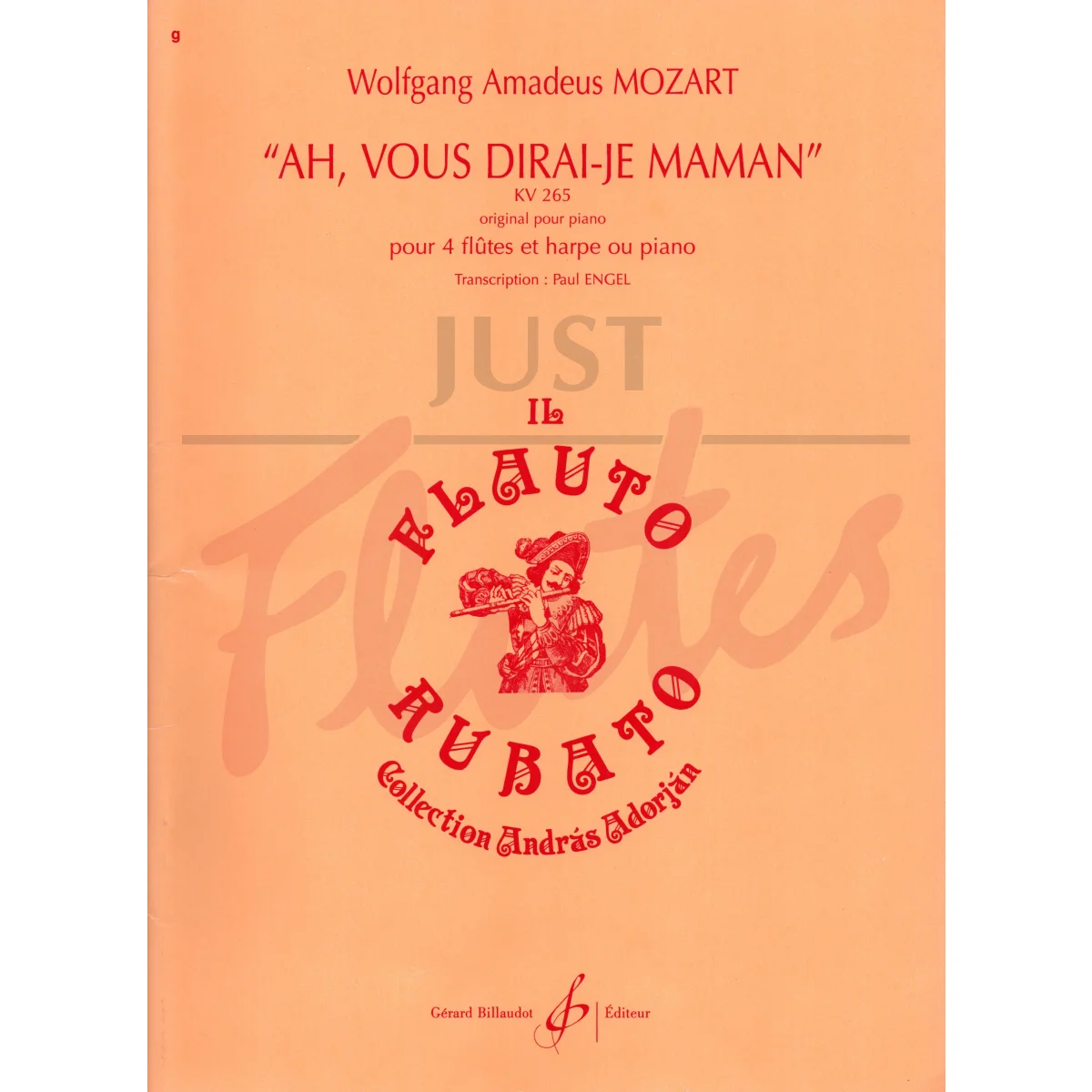 Ah! Vous Dirai-Je Maman for Four Flutes and Harp/Piano