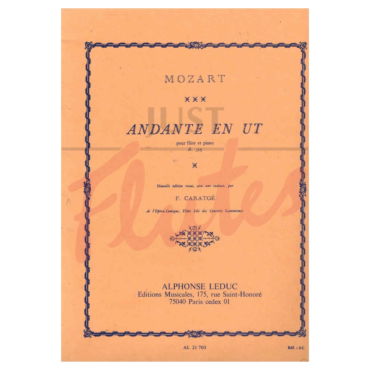 Andante in C major for flute and piano