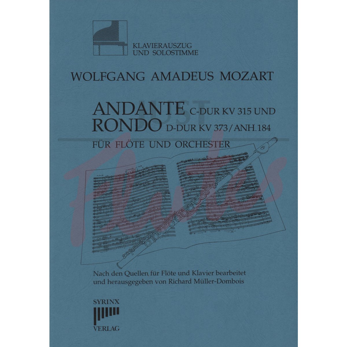 Andante in C major KV315 &amp; Rondo in D major KV373 for Flute and Piano