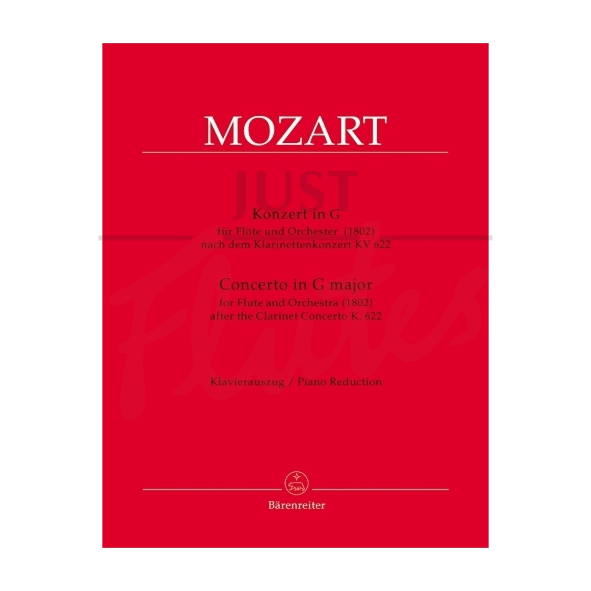 Concerto in G major for Flute and Piano (after the Clarinet Concerto K.622)