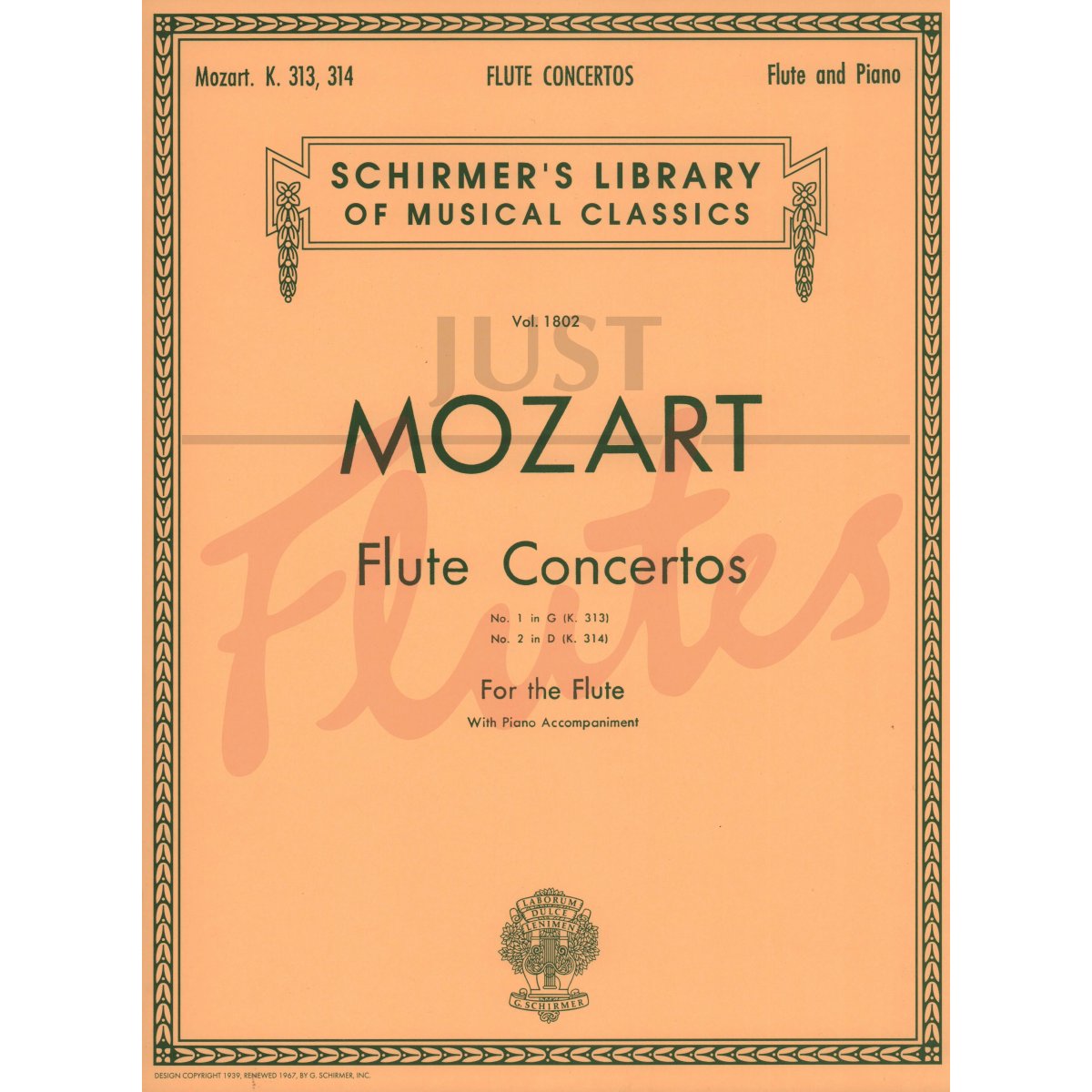 Concertos No 1 in G major K313 &amp; No 2 in D major K314 for Flute and Piano